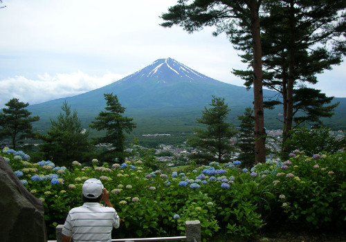 天上山から見た富士山