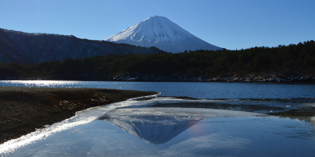 西湖から見た逆さ富士